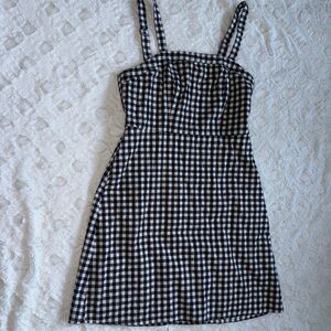 Brandy Melville John Galt Black and White Checkered Dress - Size S